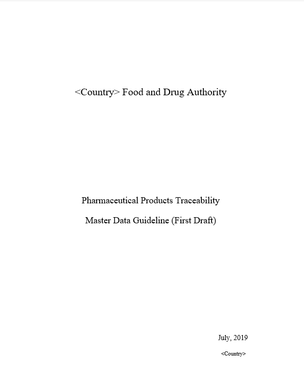 Master Data Guideline USAID Global Health Supply Chain Program